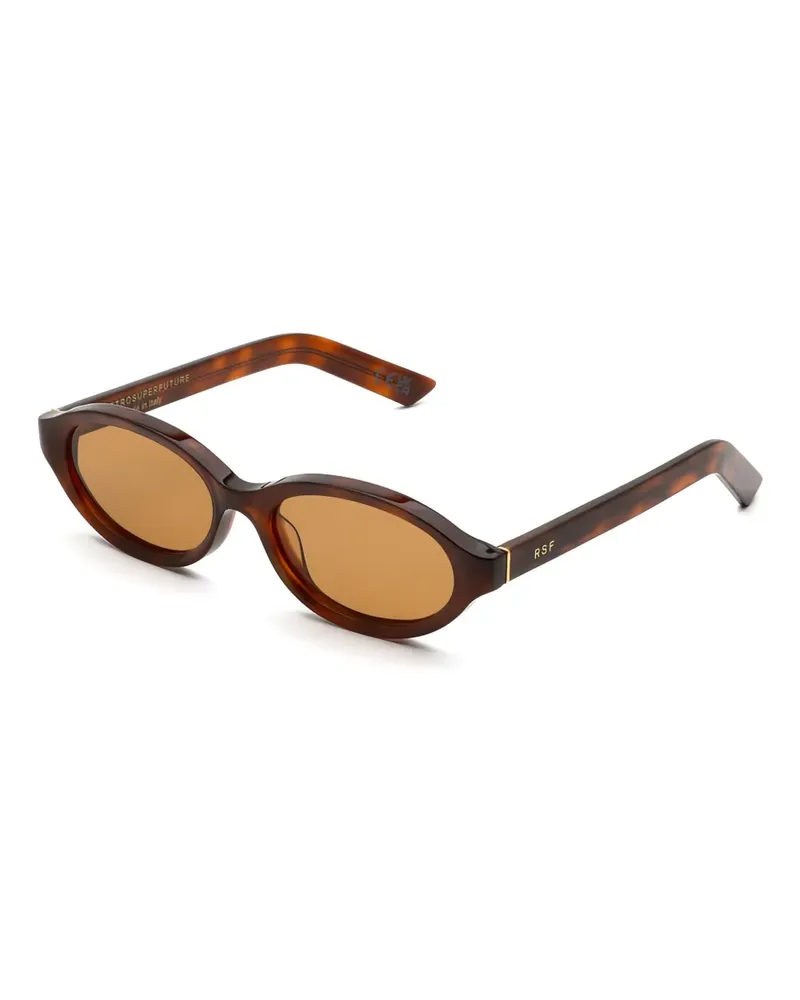 RETROSUPERFUTURE Parola Sonnenbrille mit ovalem Gestell - Braun Braun