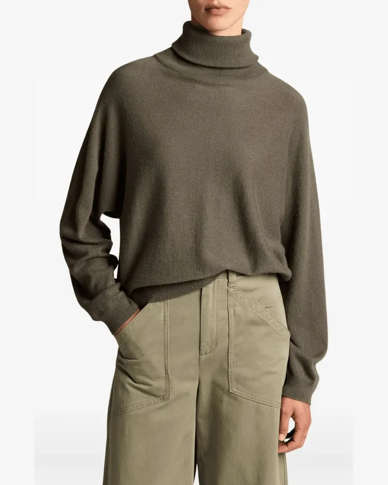 Vince Rollkragenpullover mit Fledermausärmeln - Grün Grün