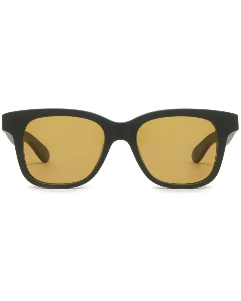 Alexander McQueen Sonnenbrille mit eckigem Gestell - Grün Grün