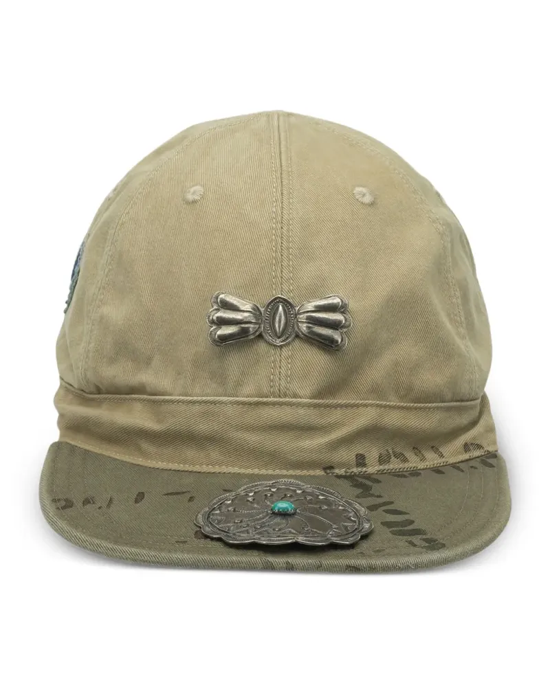 KAPITAL butterfly-appliqué baseball cap - Nude Nude
