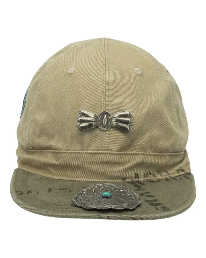 KAPITAL butterfly-appliqué baseball cap - Nude Nude