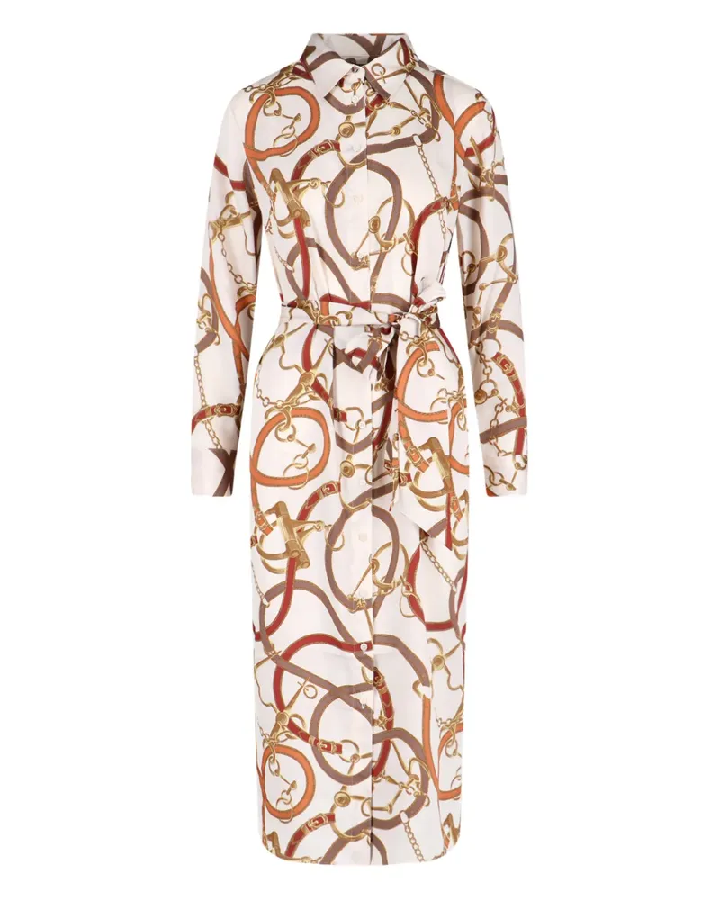 Ralph Lauren Hemdkleid mit Taillengürtel - Nude Nude