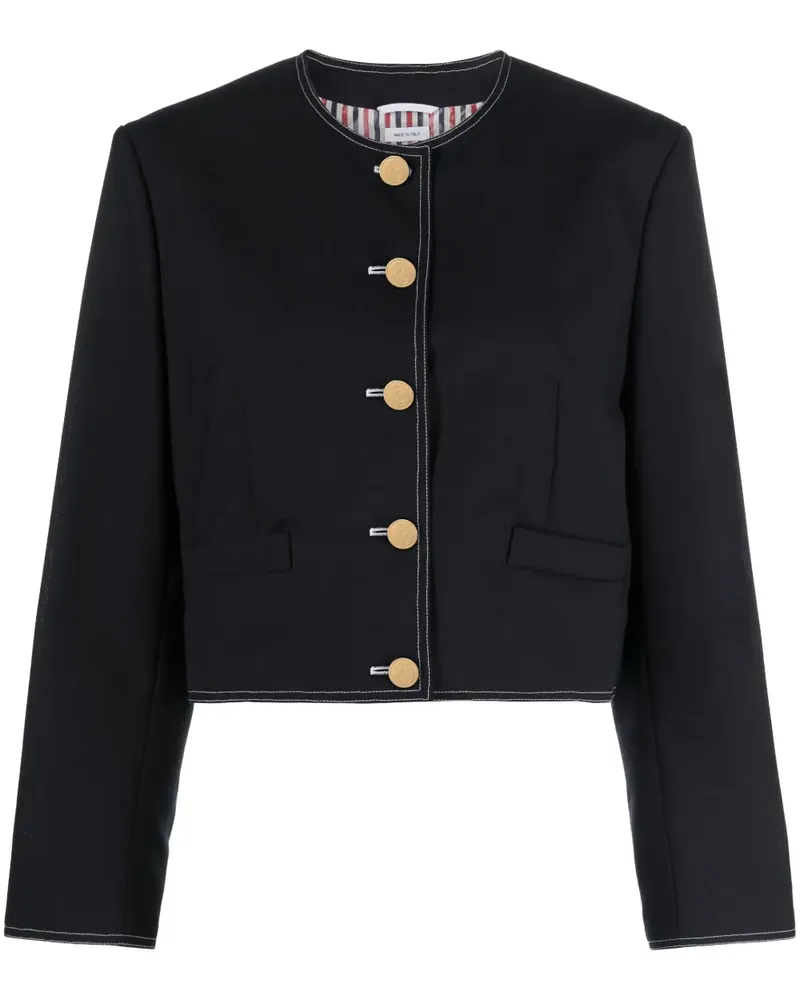 Thom Browne Cropped-Sportjacke - Blau Blau