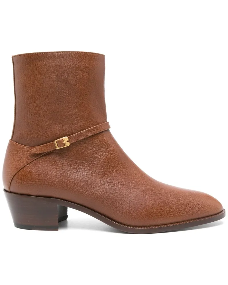 Valentino Garavani Stiefeletten aus Leder 50mm - Braun Braun