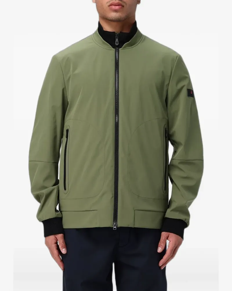 Peuterey logo-patch zip-up bomber jacket - Grün Grün