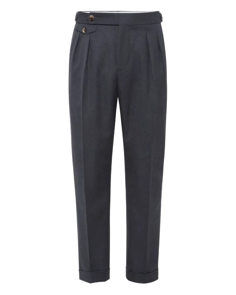 Brunello Cucinelli Hose aus Gabardine - Blau Blau