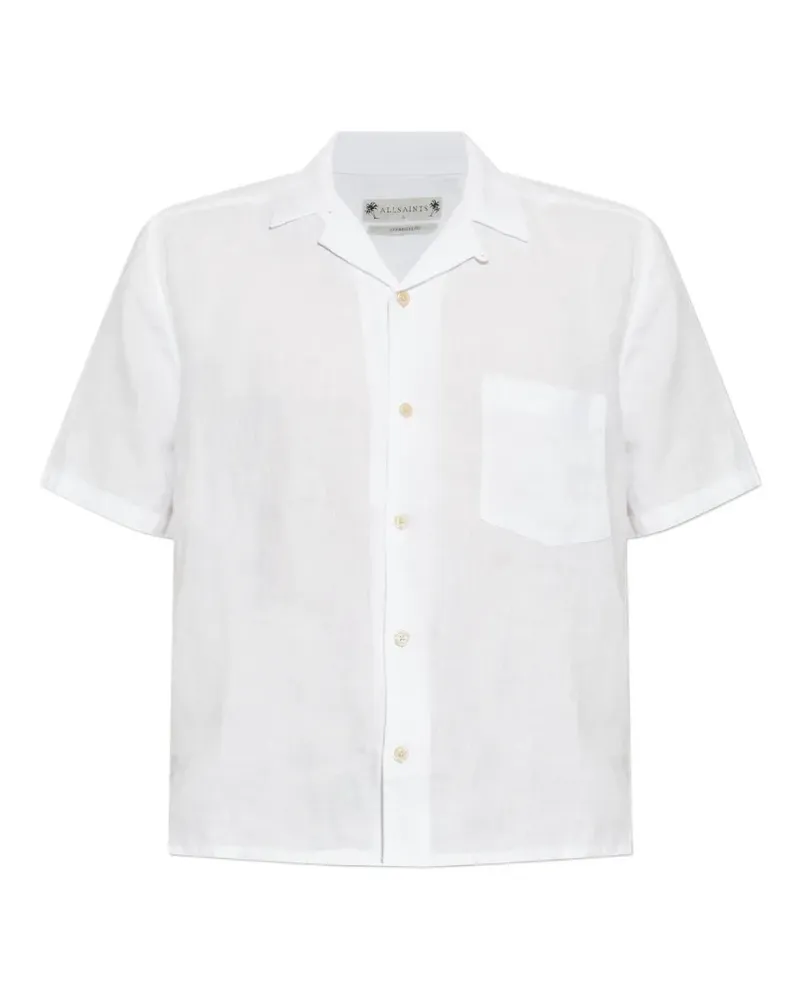 AllSaints Besticktes Hemd - Weiß Weiß