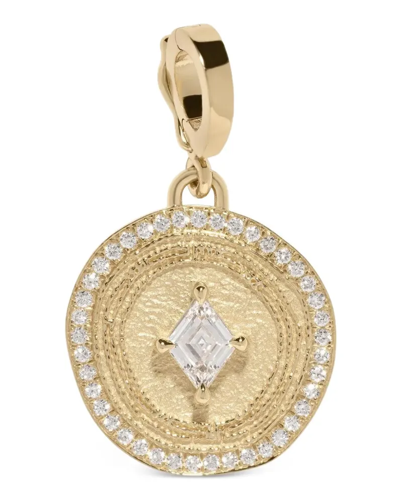 AZLEE Diamantanhänger mit Münzmotiv - Gold Gold