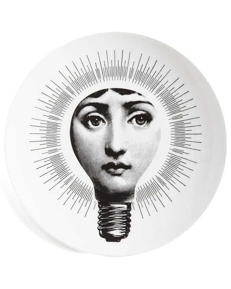 Fornasetti Tema e Variazioni N.83 Wandteller Weiß