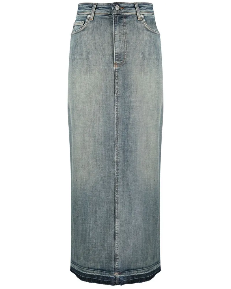 Ganni Langer Jeansrock - Blau Blau