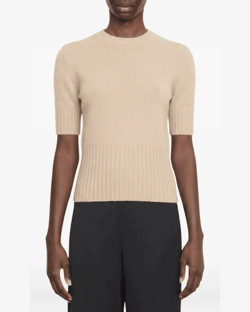 Vince Gerippter Strickpullover - Nude Nude