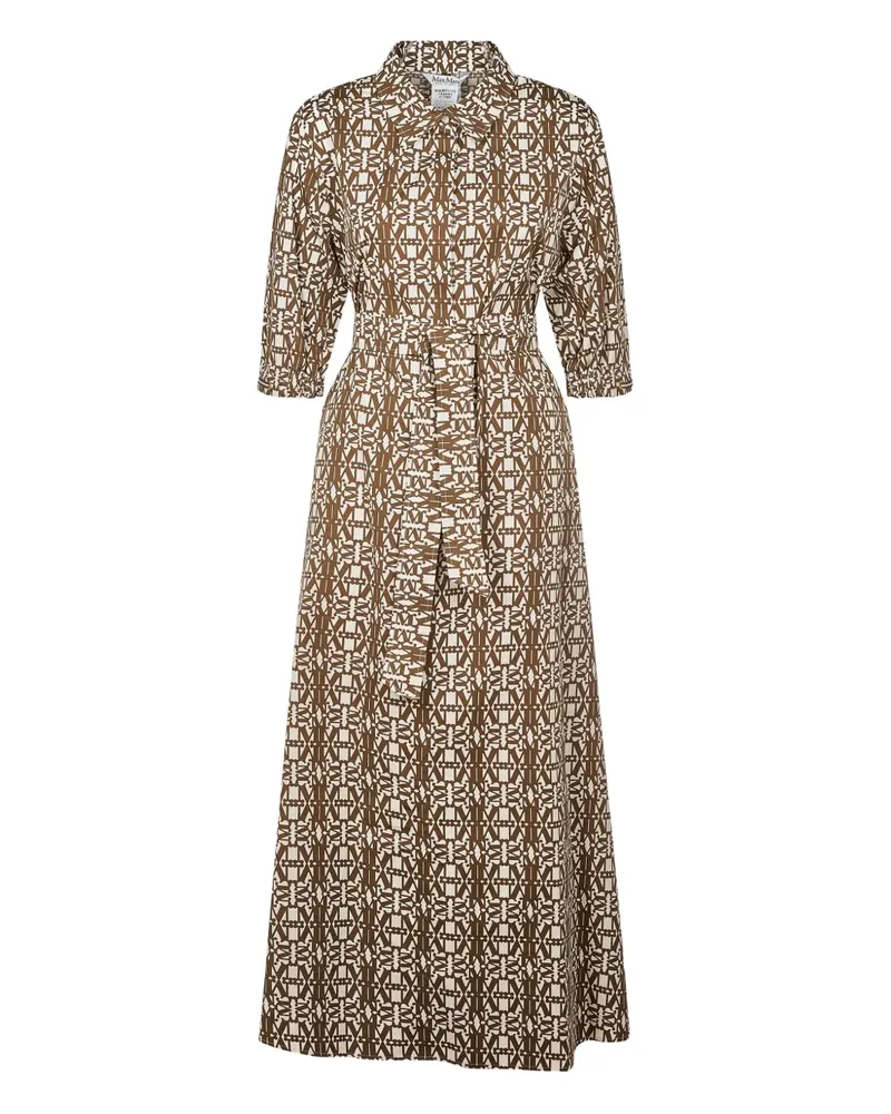 Max Mara Kleid mit grafischem Print - Braun Braun