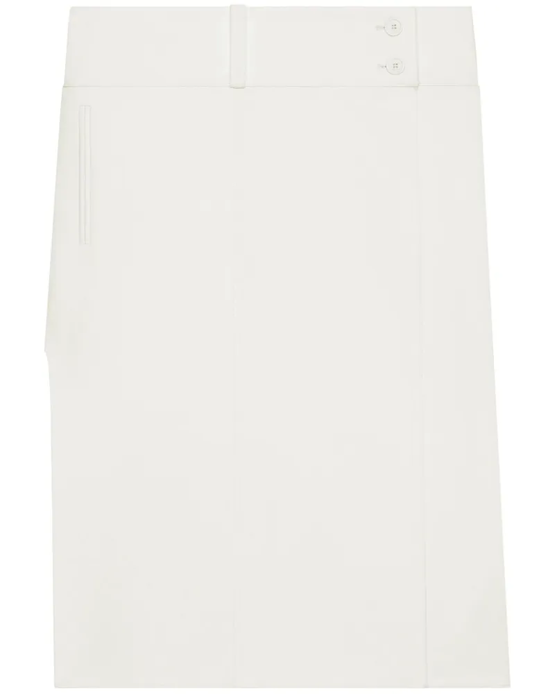Courrèges Rock mit Gürtel - Weiß Weiß