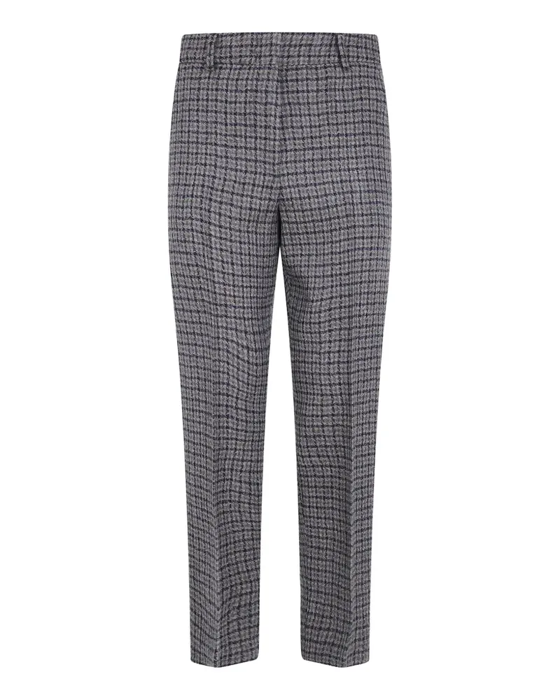 Seventy Hose mit Karomuster - Grau Grau