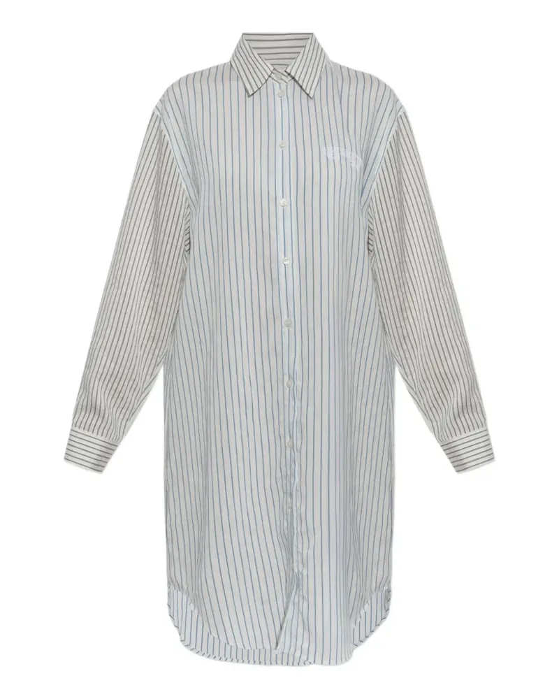 Diesel Gestreiftes Kleid - Weiß Weiß