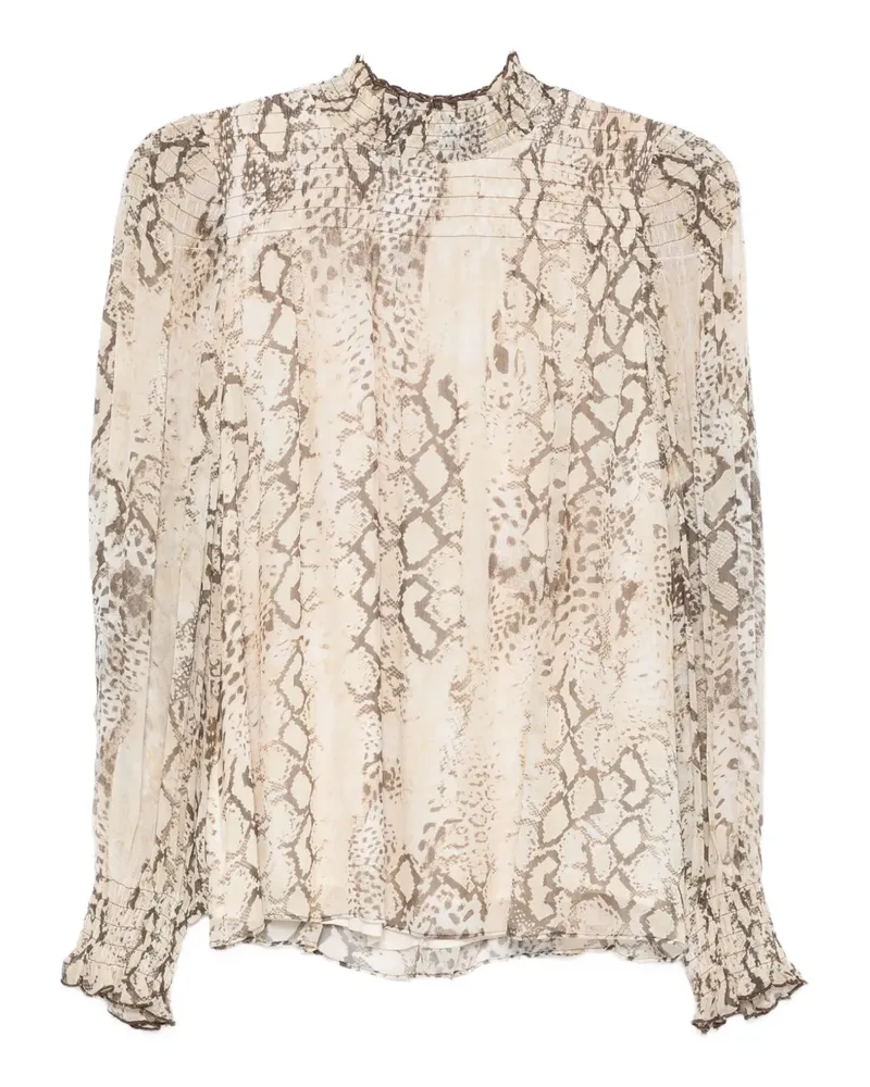 ba&sh Shamy Bluse mit Stehkragen - Nude Nude