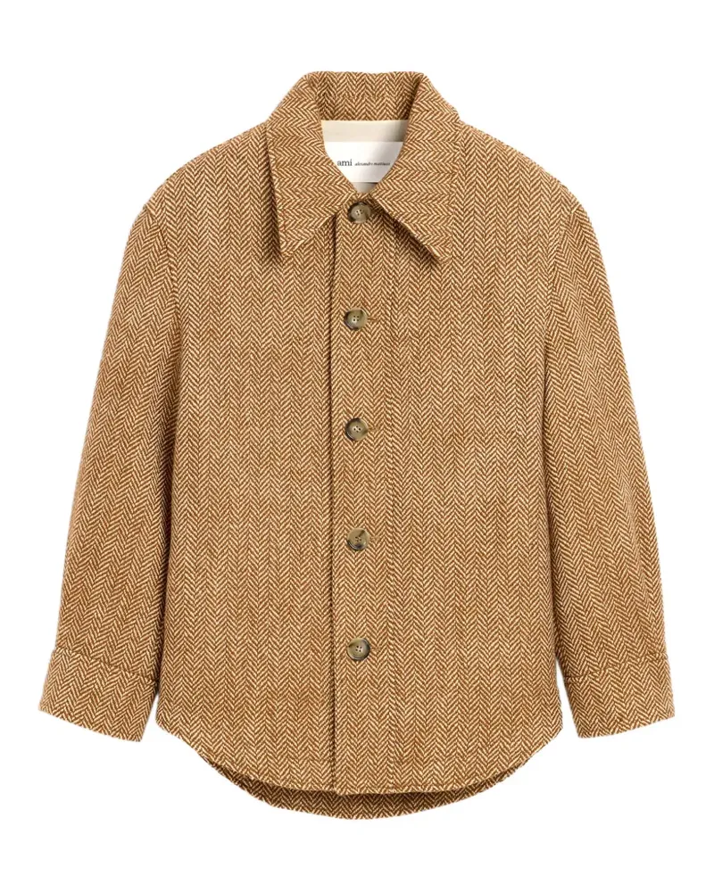 AMI Paris Jacke mit Knopfleiste - Braun Braun