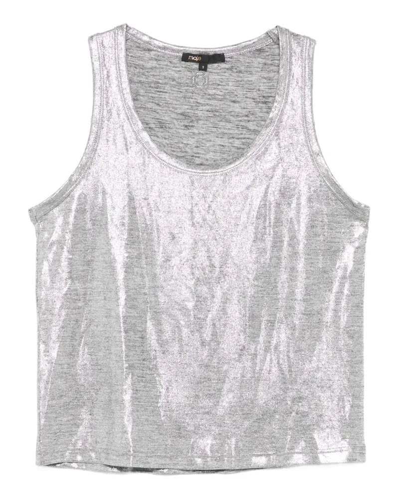 Maje Schimmerndes Tanktop - Grau Grau