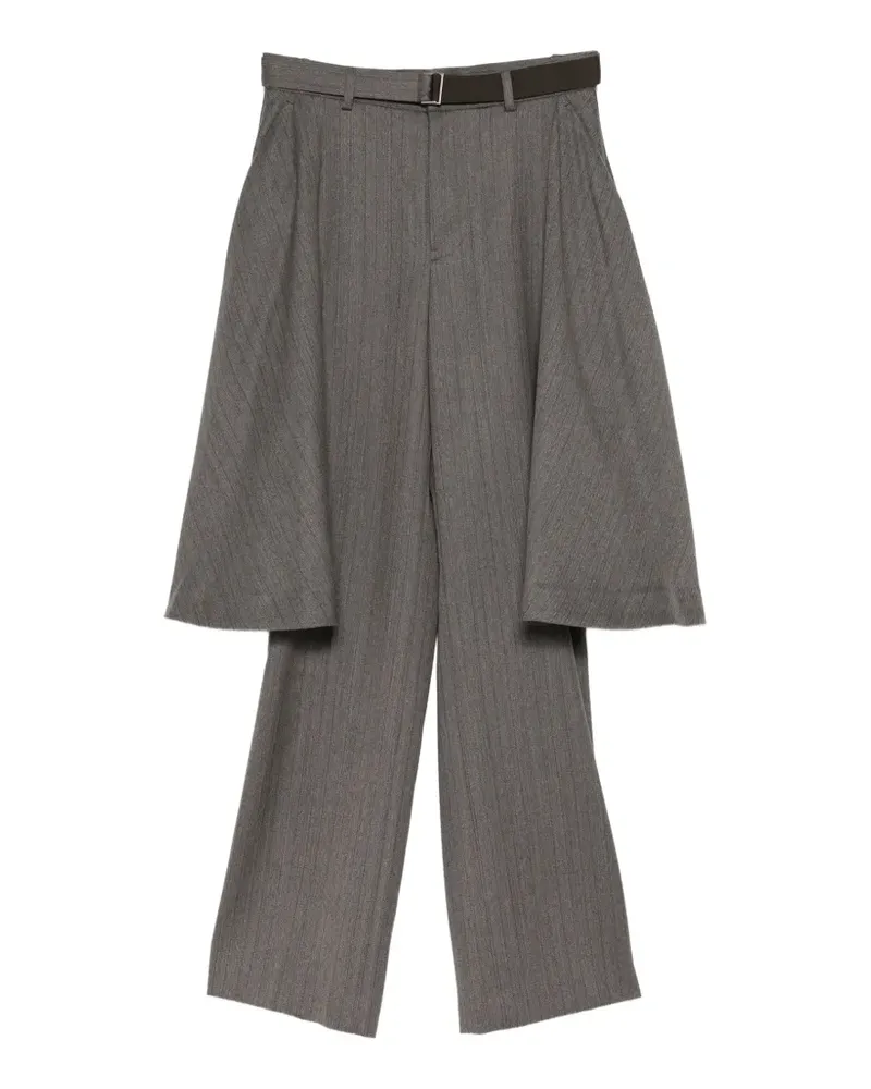 Sacai Hose mit Fischgrätenmuster - Grau Grau