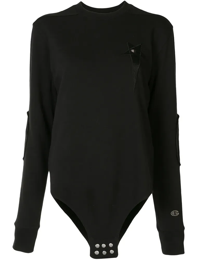 Rick Owens Sweatshirt mit Stern-Patches - Schwarz Schwarz