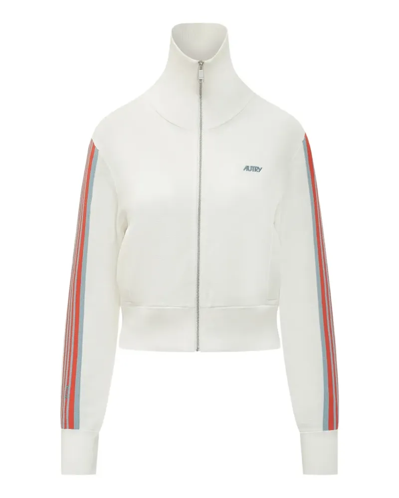 AUTRY logo-patch side-stripe jacket - Weiß Weiß