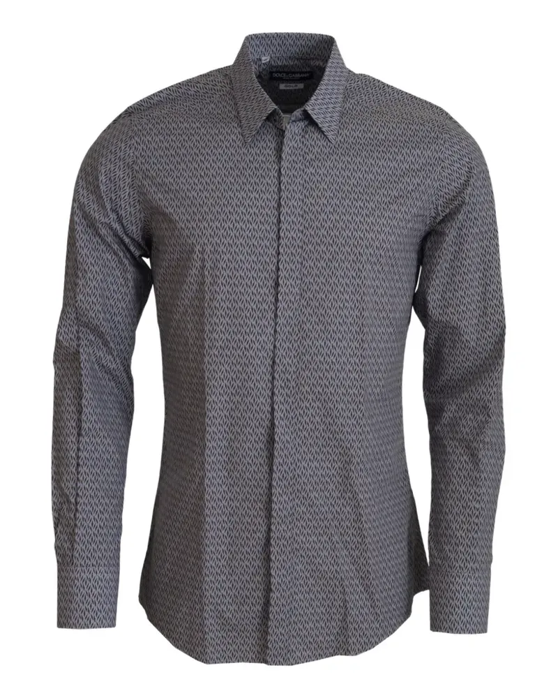Dolce & Gabbana Geometrisch gemustertes Hemd - Grau Grau