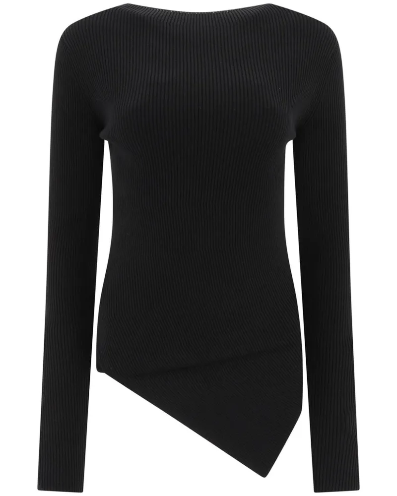 DRKSHDW by Rick Owens Geripptes Top - Schwarz Schwarz