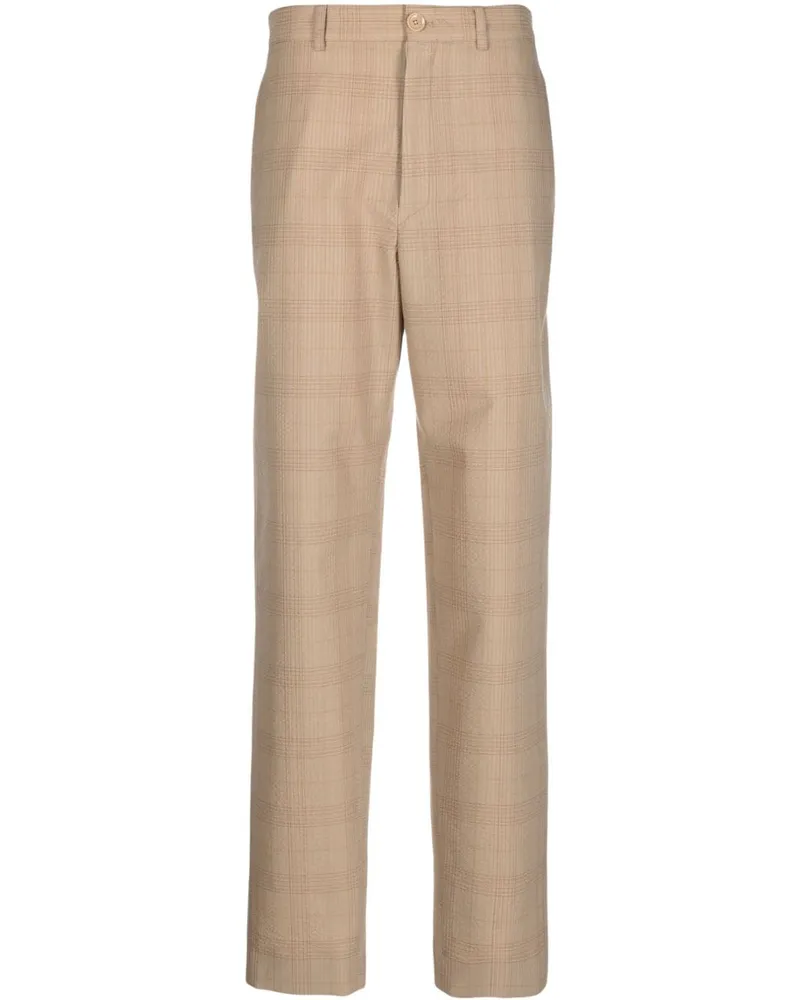 Christophe Lemaire Hose mit Karomuster Braun