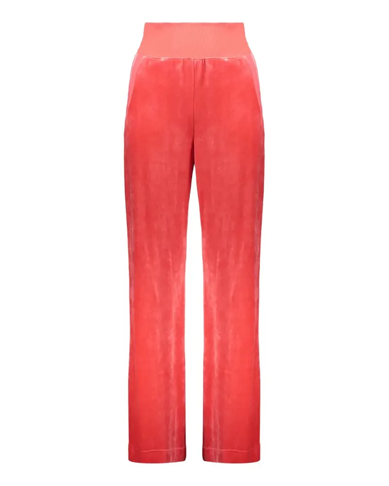 Alberta Ferretti velvet-effect track pants - Rot Rot