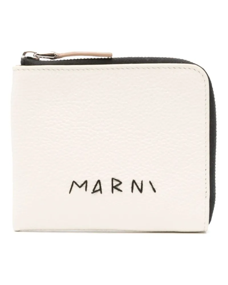 Marni Portemonnaie mit Logo-Stickerei - Weiß Weiß