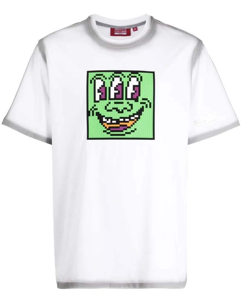 Mostly Heard Rarely Seen T-Shirt mit Triple the Eyes-Print - Weiß Weiß