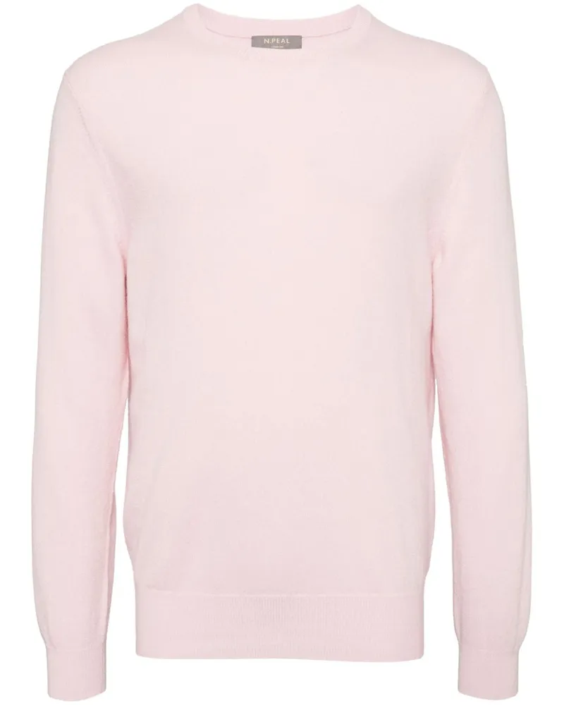 N.Peal Oxford-Pullover mit rundem Ausschnitt - Rosa Rosa