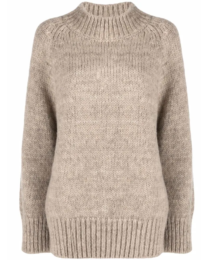 Maison Margiela Gestrickter Pullover mit Stehkragen - Nude Nude