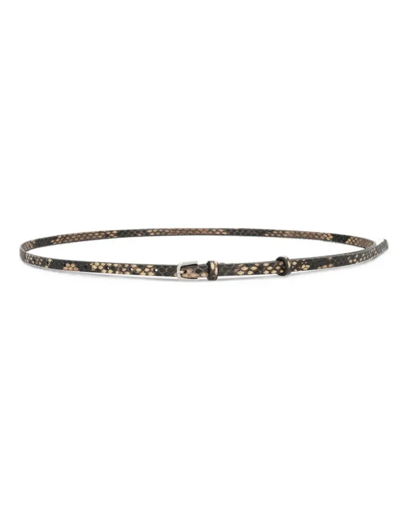 Dries van Noten printed leather belt - Braun Braun