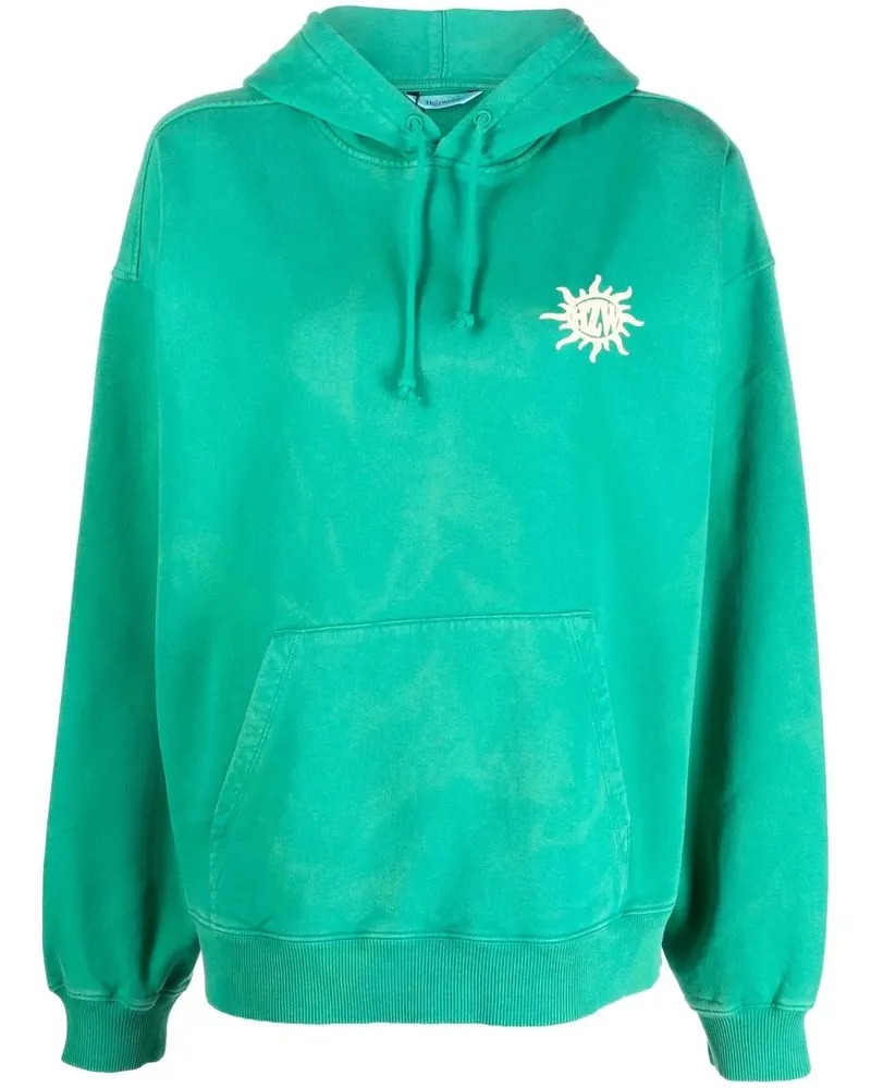 Holzweiler Hoodie mit Batikmuster - Grün Grün