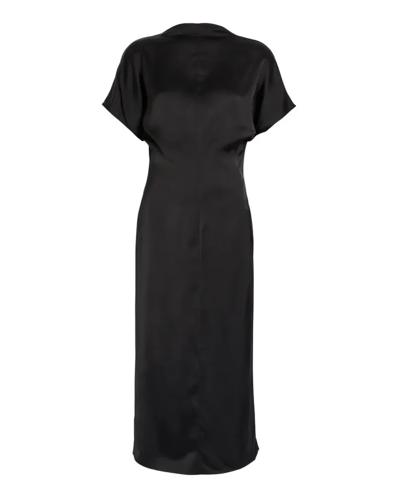 TOVE Aker satin cap-sleeve midi dress - Schwarz Schwarz