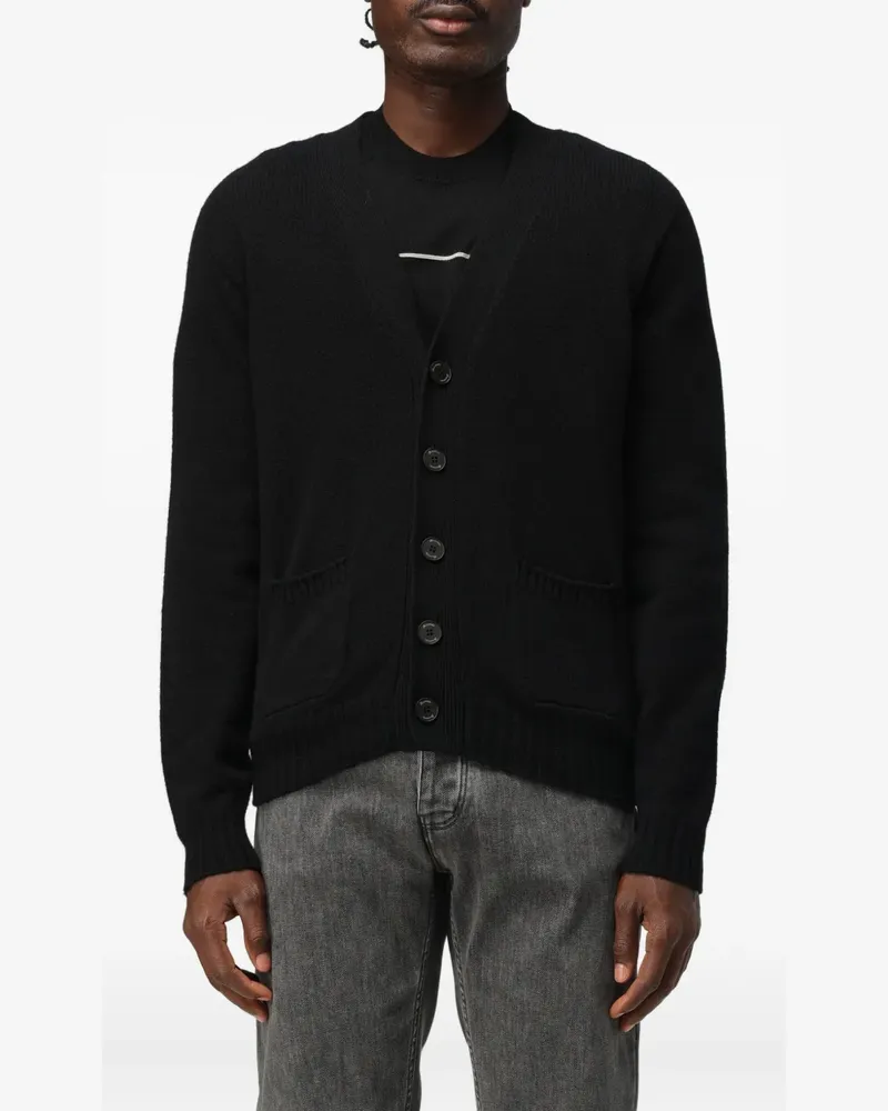 Drumohr  Cardigan mit V-Ausschnitt - Schwarz Schwarz
