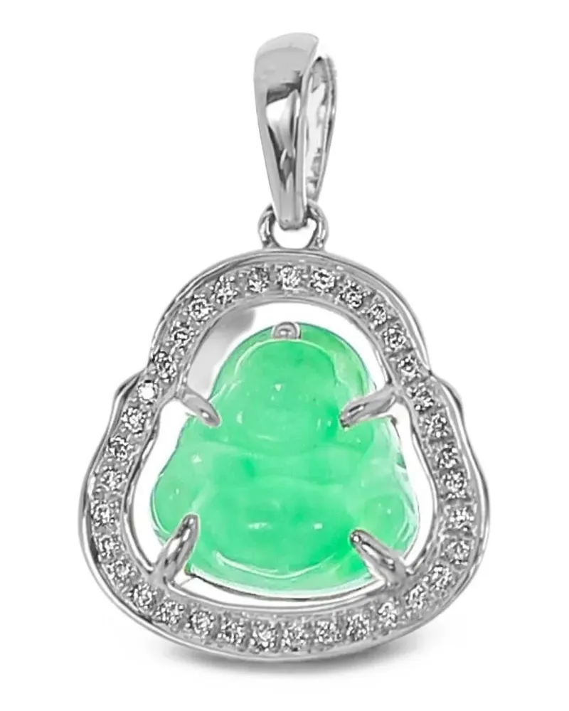 Dana Rebecca Designs mini Buddha jade and diamond pendant - Silber Silber