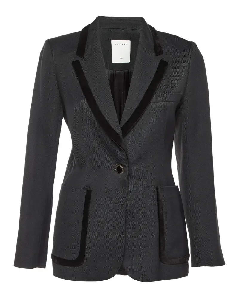 Sandro single-breasted tailored blazer - Schwarz Schwarz