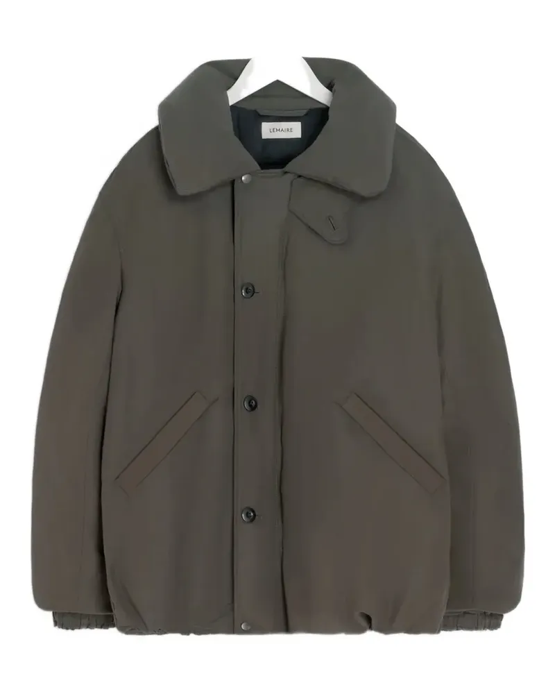 Christophe Lemaire Steppjacke mit wattiertem Kragen - Grau Grau