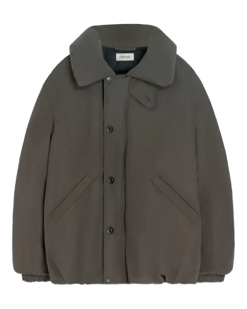 Christophe Lemaire Steppjacke mit wattiertem Kragen - Grau Grau
