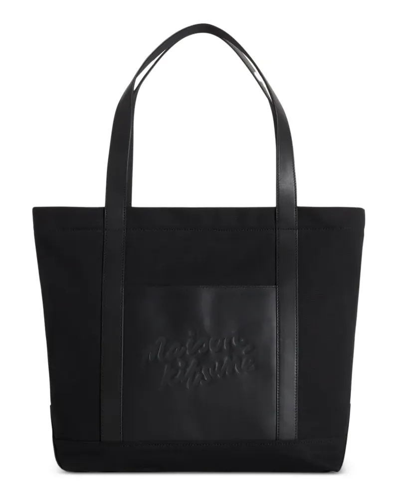 Kitsuné large canvas tote bag - Schwarz Schwarz
