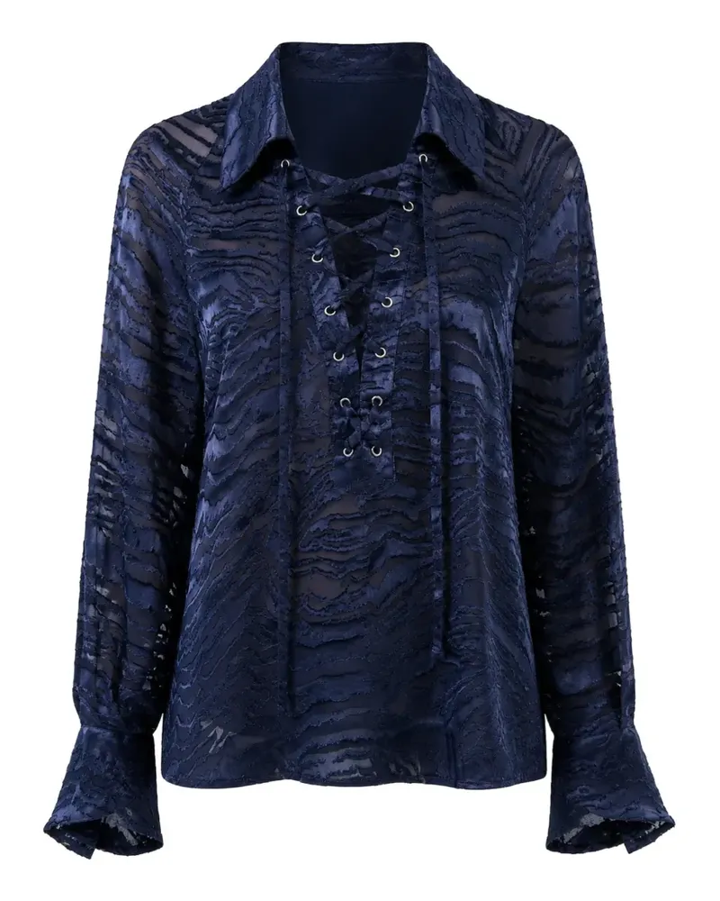 Barbara Bui lace-up blouse - Blau Blau
