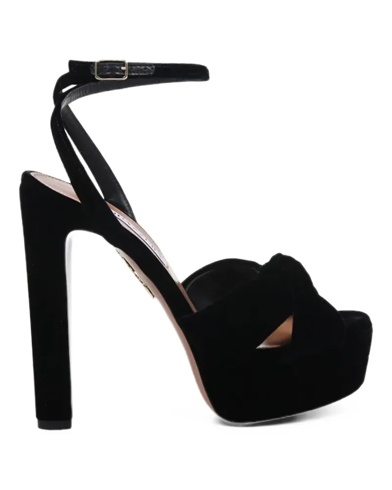 Aquazzura Cupid Plateau knotted platform sandals - Schwarz Schwarz