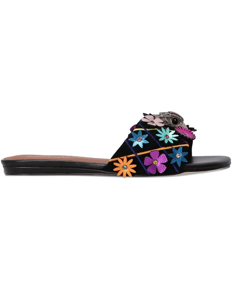 Kurt Geiger Sandalen mit Blumenverzierung - Schwarz Schwarz