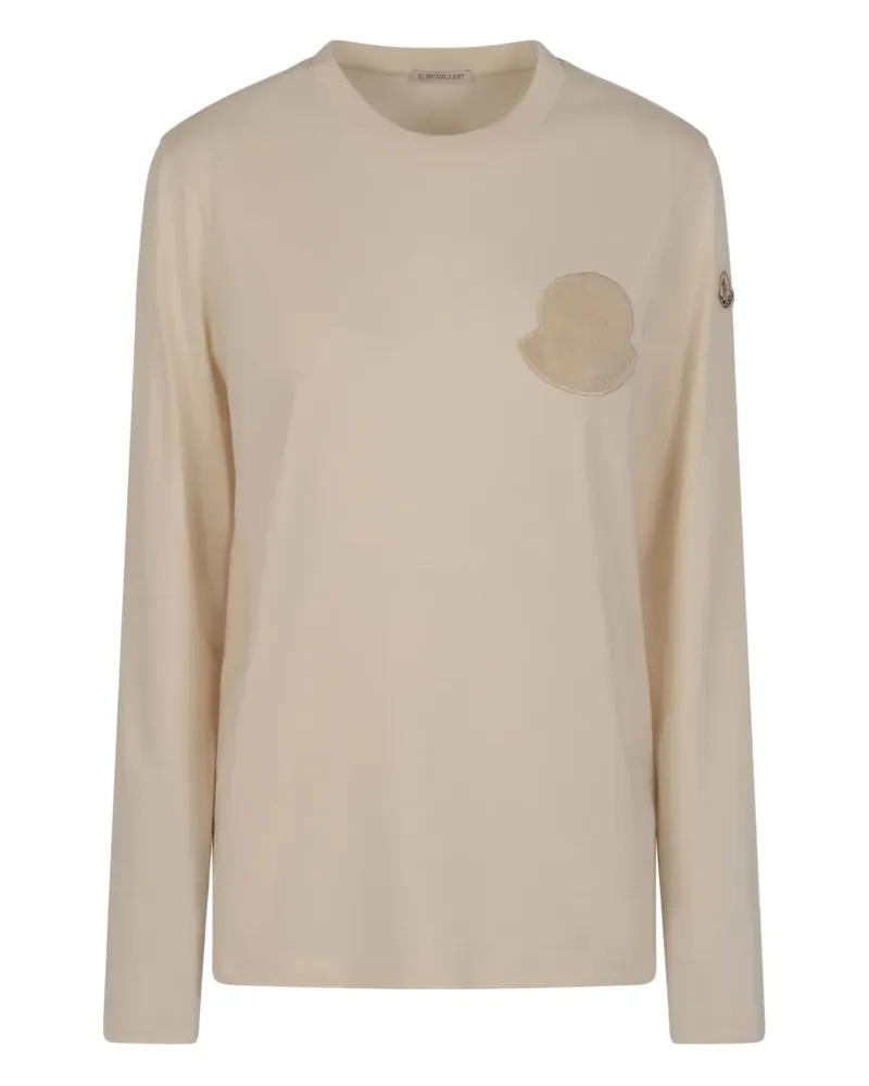 Moncler Klassisches Langarmshirt - Nude Nude