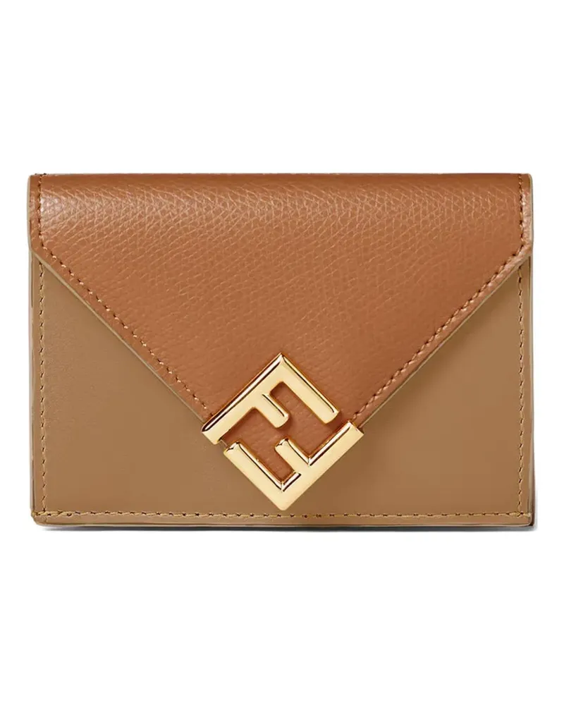 Fendi F-diamond trifold wallet - Nude Nude