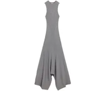 Asymmetrisches Strickkleid - Grau