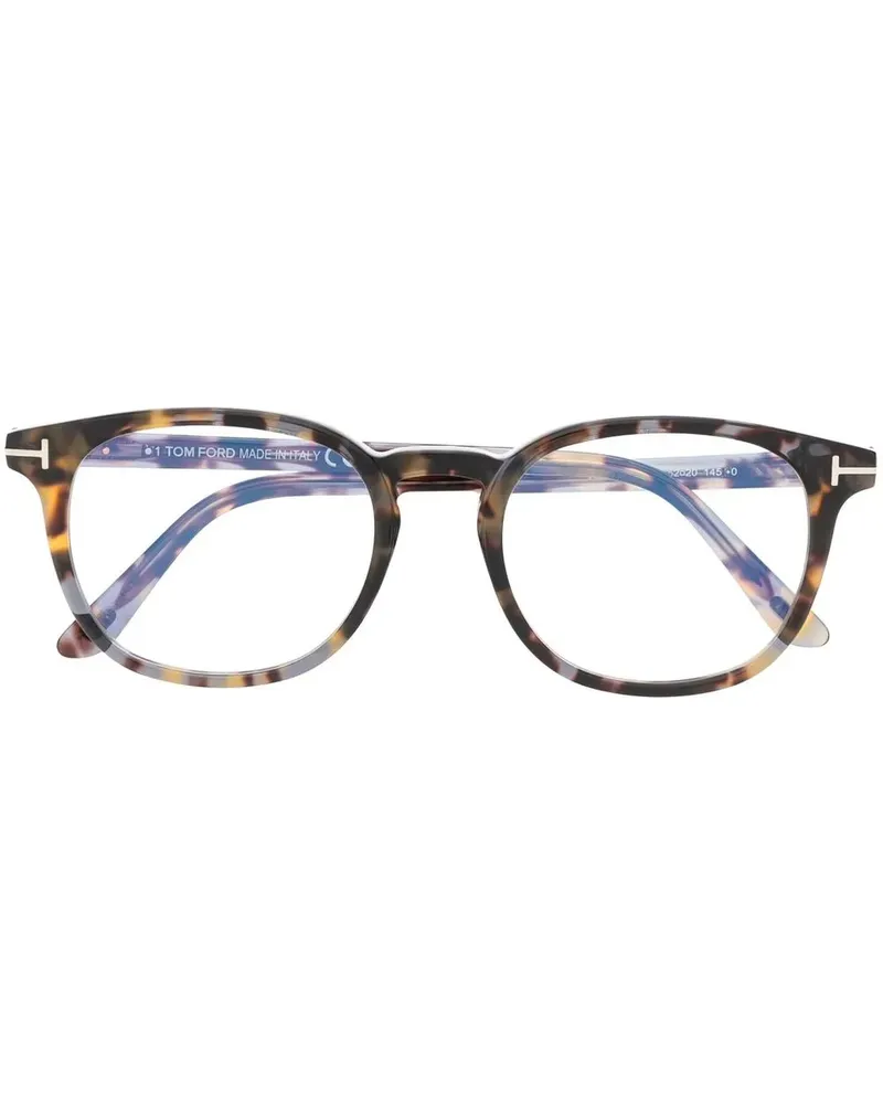 Tom Ford Runde Brille in Schildpattoptik - Braun Braun