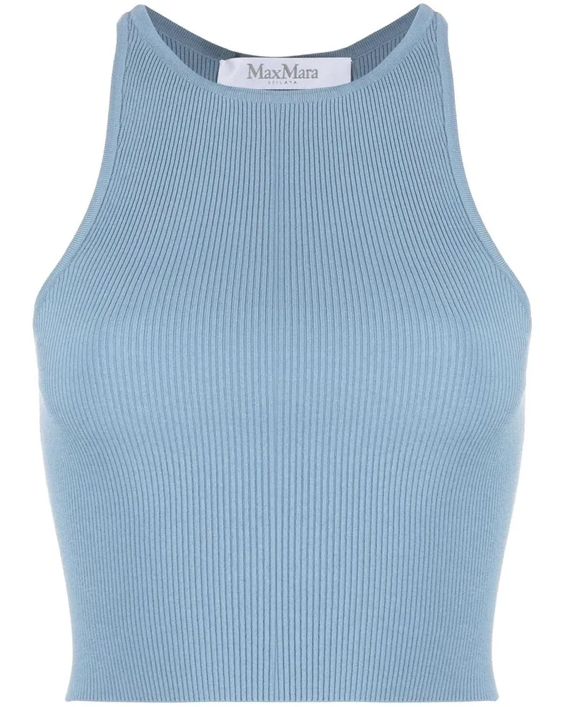 Max Mara Gestricktes Tanktop - Blau Blau